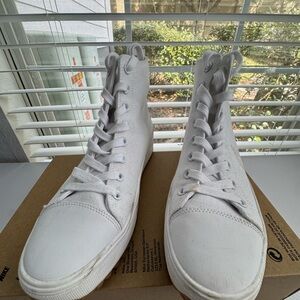Stylish White High-Top Sneakers